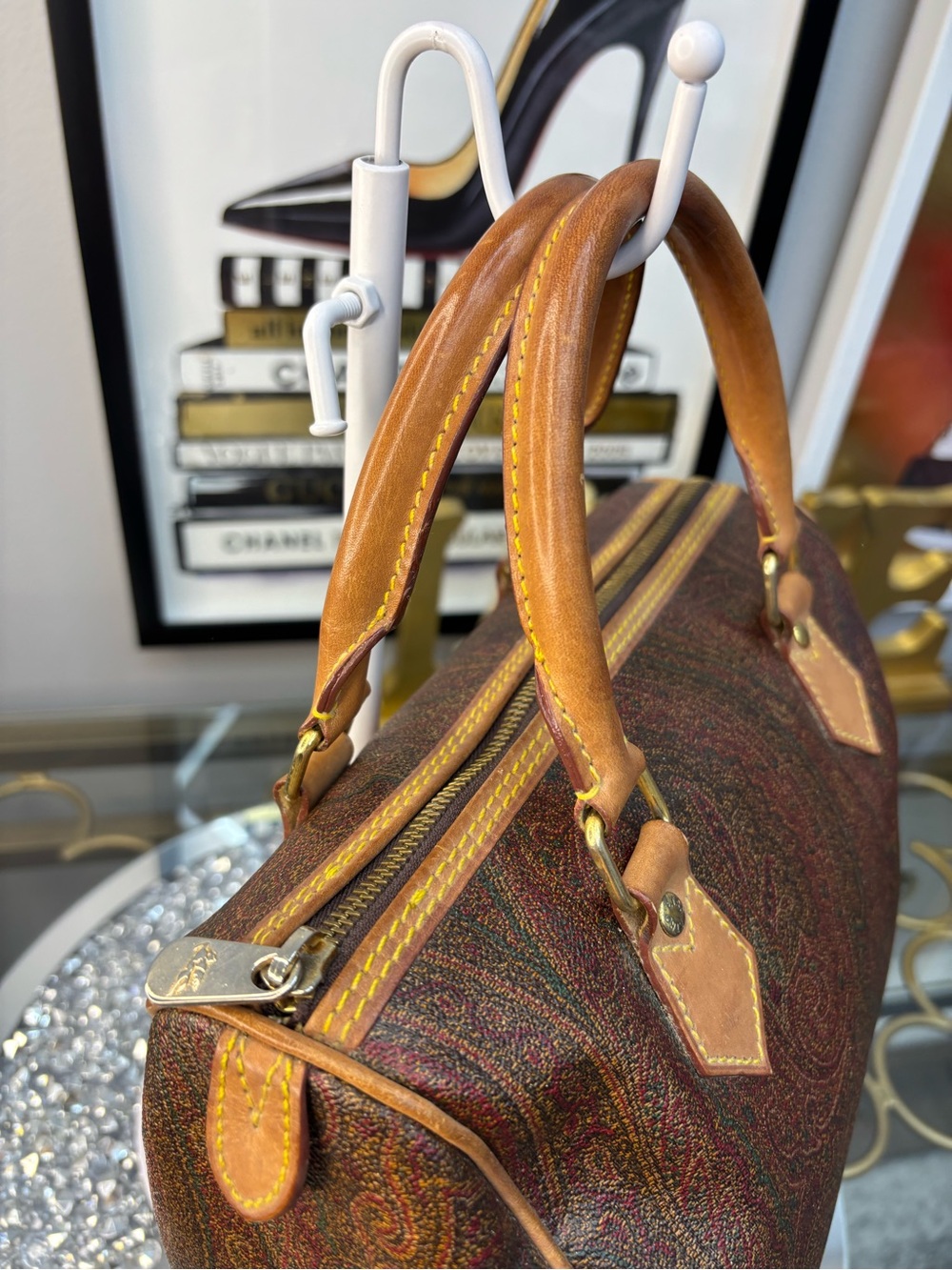 Etro vintage Paisley Boston bag EUC - Picture 7 of 13